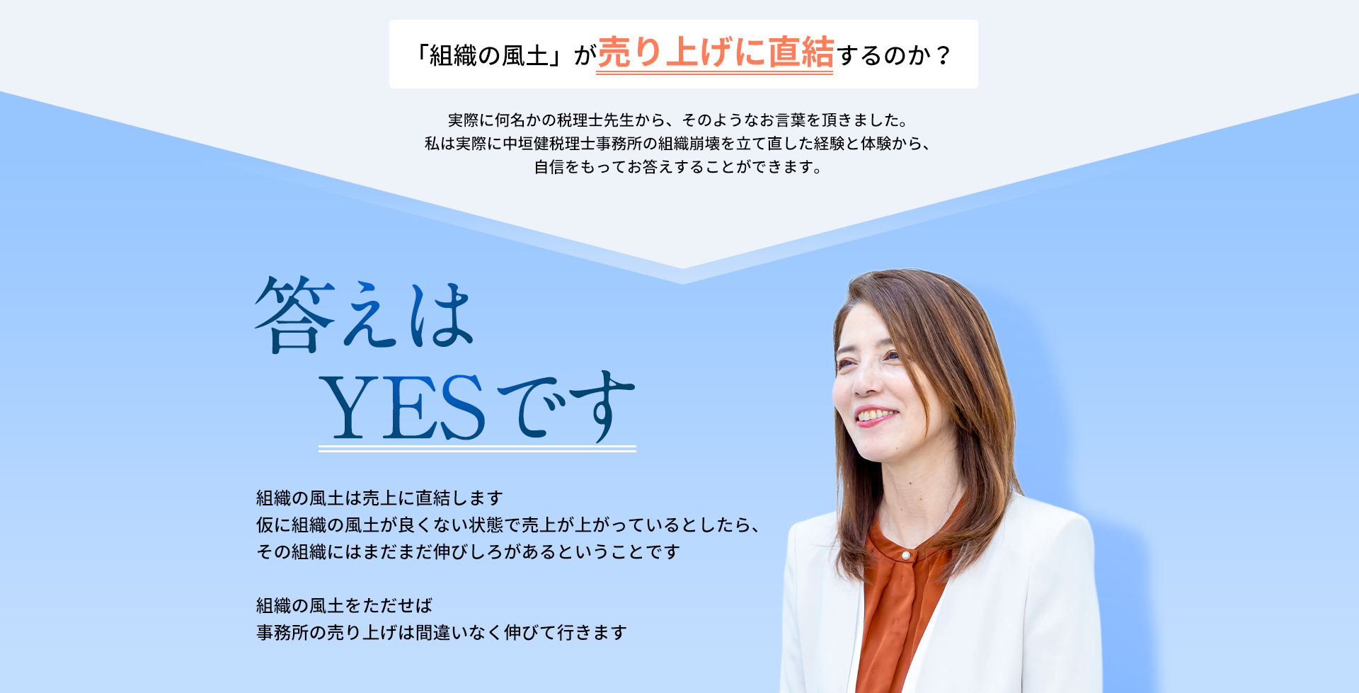 組織の風土は売上に直結する